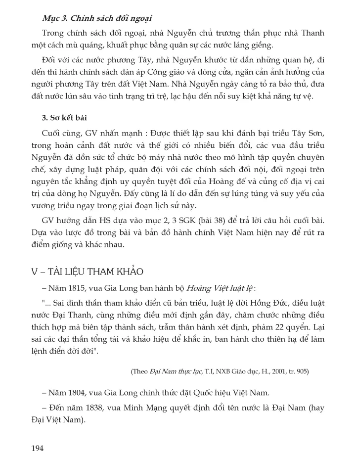 Bài 38. Sự thành lập và tổ chức vương triều Nguyễn (1 tiết)